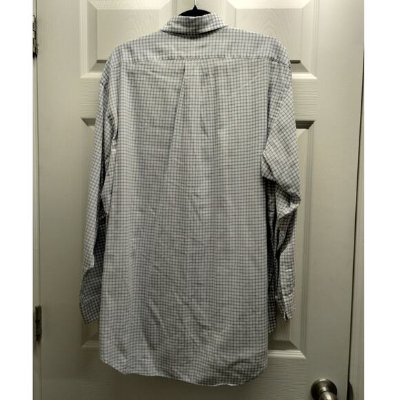 Ralph Lauren Men Size 16 - 32/33 Yarmouth Long Sleeve Blue Check Button Up Shirt - Picture 2 of 7